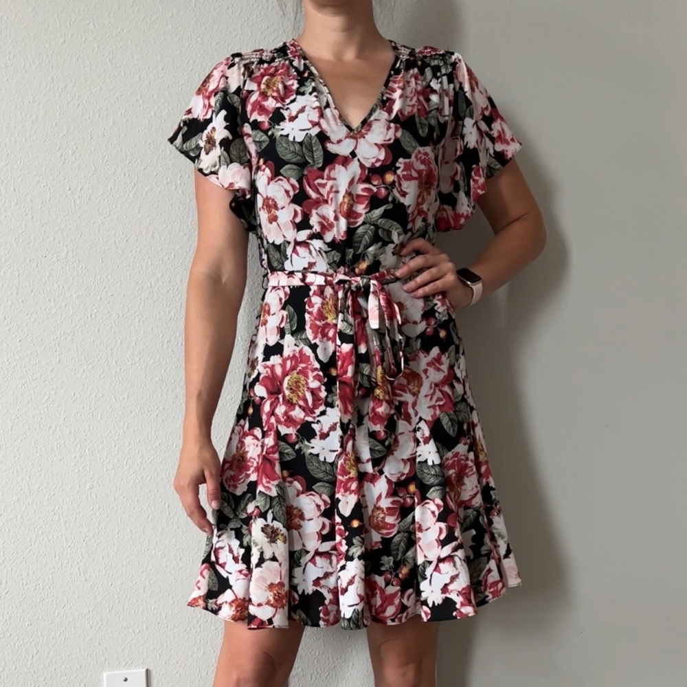 White House Black Market Floral Print Dress
